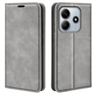 Xiaomi Redmi Note 14 5G Hoesje - MobyDefend Luxe Wallet Bookcase (Magnetische Sluiting) - Grijs