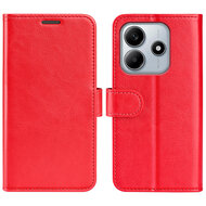 Xiaomi Redmi Note 14 5G Hoesje - MobyDefend Wallet Book Case (Sluiting Achterkant) - Rood