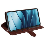 Xiaomi Redmi Note 14 5G Hoesje - MobyDefend Wallet Book Case (Sluiting Achterkant) - Bruin