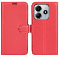 Xiaomi Redmi Note 14 5G Hoesje - MobyDefend Kunstleren Wallet Book Case (Sluiting Voorkant) - Rood