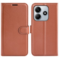 Xiaomi Redmi Note 14 5G Hoesje - MobyDefend Kunstleren Wallet Book Case (Sluiting Voorkant) - Bruin