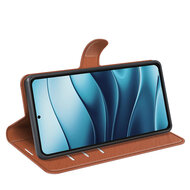 Xiaomi Redmi Note 14 5G Hoesje - MobyDefend Kunstleren Wallet Book Case (Sluiting Voorkant) - Bruin