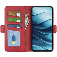 Xiaomi Redmi Note 14 5G Hoesje - MobyDefend Luxe Wallet Book Case (Sluiting Zijkant) - Rood