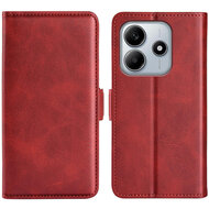 Xiaomi Redmi Note 14 5G Hoesje - MobyDefend Luxe Wallet Book Case (Sluiting Zijkant) - Rood
