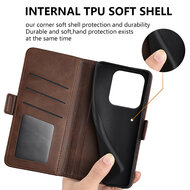 Xiaomi Redmi Note 14 5G Hoesje - MobyDefend Luxe Wallet Book Case (Sluiting Zijkant) - Bruin