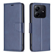 Xiaomi Redmi Note 14 5G Hoesje - MobyDefend Wallet Book Case Met Koord - Blauw