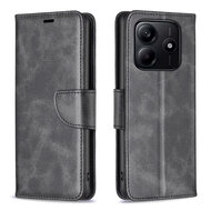 Xiaomi Redmi Note 14 5G Hoesje - MobyDefend Wallet Book Case Met Koord - Zwart