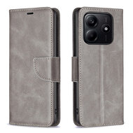 Xiaomi Redmi Note 14 5G Hoesje - MobyDefend Wallet Book Case Met Koord - Grijs