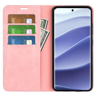 Xiaomi Redmi Note 14 Pro 5G Hoesje - MobyDefend Luxe Wallet Bookcase (Magnetische Sluiting) - Roze