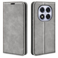 Xiaomi Redmi Note 14 Pro 5G Hoesje - MobyDefend Luxe Wallet Bookcase (Magnetische Sluiting) - Grijs