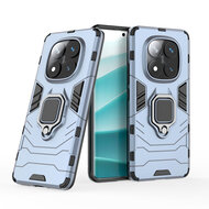 Xiaomi Redmi Note 14 Pro 5G Hoesje - MobyDefend Dubbelgelaagde Pantsercase Met Standaard - Blauw