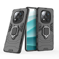 Xiaomi Redmi Note 14 Pro 5G Hoesje - MobyDefend Dubbelgelaagde Pantsercase Met Standaard - Zwart