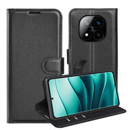 Xiaomi Redmi Note 14 Pro Plus Hoesje - MobyDefend Kunstleren Wallet Book Case (Sluiting Voorkant) - Zwart