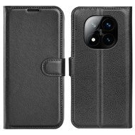 Xiaomi Redmi Note 14 Pro Plus Hoesje - MobyDefend Kunstleren Wallet Book Case (Sluiting Voorkant) - Zwart
