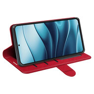 Xiaomi Redmi Note 14 Pro 5G Hoesje - MobyDefend Wallet Book Case (Sluiting Achterkant) - Rood