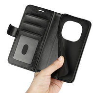 Xiaomi Redmi Note 14 Pro 5G Hoesje - MobyDefend Wallet Book Case (Sluiting Achterkant) - Zwart