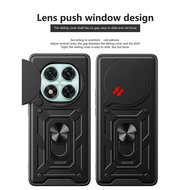 Xiaomi Redmi Note 14 Pro 5G Hoesje - MobyDefend Pantsercase Met Draaibare Ring - Zwart