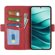 Xiaomi Redmi Note 14 Pro Plus Hoesje - MobyDefend Luxe Wallet Book Case (Sluiting Zijkant) - Rood