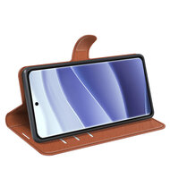 Xiaomi Redmi Note 14 Pro 5G Hoesje - MobyDefend Kunstleren Wallet Book Case (Sluiting Voorkant) - Bruin
