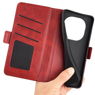 Xiaomi Redmi Note 14 Pro 5G Hoesje - MobyDefend Luxe Wallet Book Case (Sluiting Zijkant) - Rood