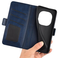 Xiaomi Redmi Note 14 Pro 5G Hoesje - MobyDefend Luxe Wallet Book Case (Sluiting Zijkant) - Blauw