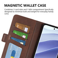 Xiaomi Redmi Note 14 Pro 5G Hoesje - MobyDefend Luxe Wallet Book Case (Sluiting Zijkant) - Bruin