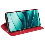 Xiaomi Redmi Note 14 Pro Plus Hoesje - MobyDefend Luxe Wallet Bookcase (Magnetische Sluiting) - Rood
