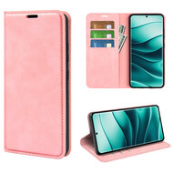 Xiaomi Redmi Note 14 Pro Plus Hoesje - MobyDefend Luxe Wallet Bookcase (Magnetische Sluiting) - Roze