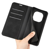 Xiaomi Redmi Note 14 Pro Plus Hoesje - MobyDefend Luxe Wallet Bookcase (Magnetische Sluiting) - Zwart