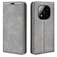 Xiaomi Redmi Note 14 Pro Plus Hoesje - MobyDefend Luxe Wallet Bookcase (Magnetische Sluiting) - Grijs