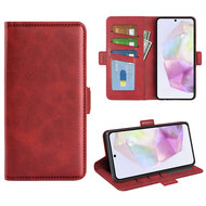 Samsung Galaxy A36 / Galaxy A56 Hoesje - MobyDefend Luxe Wallet Book Case (Sluiting Zijkant) - Rood