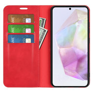 Samsung Galaxy A36 / Galaxy A56 Hoesje - MobyDefend Luxe Wallet Bookcase (Magnetische Sluiting) - Rood