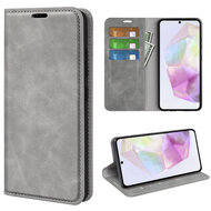 Samsung Galaxy A36 / Galaxy A56 Hoesje - MobyDefend Luxe Wallet Bookcase (Magnetische Sluiting) - Grijs