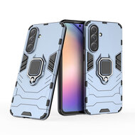 Samsung Galaxy A36 / Galaxy A56 Hoesje - MobyDefend Dubbelgelaagde Pantsercase Met Standaard - Blauw