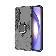 Samsung Galaxy A36 / Galaxy A56 Hoesje - MobyDefend Dubbelgelaagde Pantsercase Met Standaard - Zwart