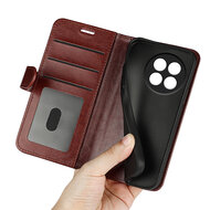 OnePlus 13R Hoesje - MobyDefend Wallet Book Case (Sluiting Achterkant) - Bruin