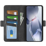 OnePlus 13R Hoesje - MobyDefend Luxe Wallet Book Case (Sluiting Zijkant) - Zwart