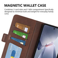 OnePlus 13R Hoesje - MobyDefend Luxe Wallet Book Case (Sluiting Zijkant) - Bruin