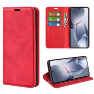 OnePlus 13R Hoesje - MobyDefend Luxe Wallet Bookcase (Magnetische Sluiting) - Rood