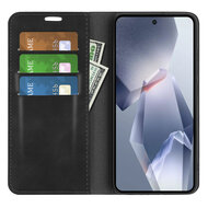 OnePlus 13R Hoesje - MobyDefend Luxe Wallet Bookcase (Magnetische Sluiting) - Zwart