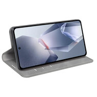 OnePlus 13R Hoesje - MobyDefend Luxe Wallet Bookcase (Magnetische Sluiting) - Grijs