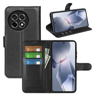 OnePlus 13R Hoesje - MobyDefend Kunstleren Wallet Book Case (Sluiting Voorkant) - Zwart