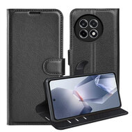 OnePlus 13R Hoesje - MobyDefend Kunstleren Wallet Book Case (Sluiting Voorkant) - Zwart