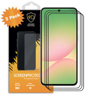 3-Pack Samsung Galaxy A36 / Galaxy A56 Screenprotectors - MobyDefend Screensavers Met Zwarte Randen - Gehard Glas 