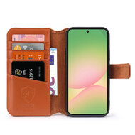 Samsung Galaxy A36 / Samsung Galaxy A56 Hoesje - Luxe MobyDefend Wallet Bookcase - Bruin