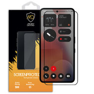 Nothing Phone (3a) Pro Screenprotector - MobyDefend Screensaver Met Zwarte Randen - Gehard Glas 