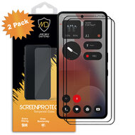 2-Pack Nothing Phone (3a) Pro Screenprotectors - MobyDefend Screensavers Met Zwarte Randen - Gehard Glas 