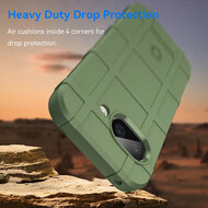 Google Pixel 9a Hoesje - Mobydefend Rugged Shield TPU Backcover - Groen