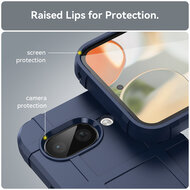 Google Pixel 9a Hoesje - Mobydefend Rugged Shield TPU Backcover - Blauw