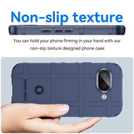 Google Pixel 9a Hoesje - Mobydefend Rugged Shield TPU Backcover - Blauw